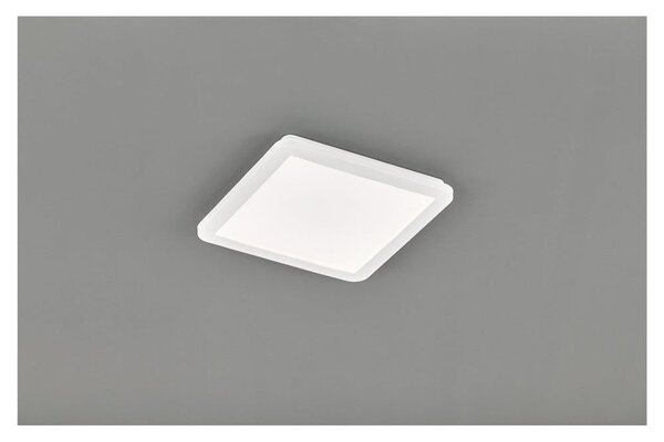 Biała kwadratowa lampa sufitowa LED Reality Camillus, 30x30 cm