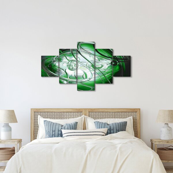 Zielony abstrakcyjny obraz (125x70 cm)