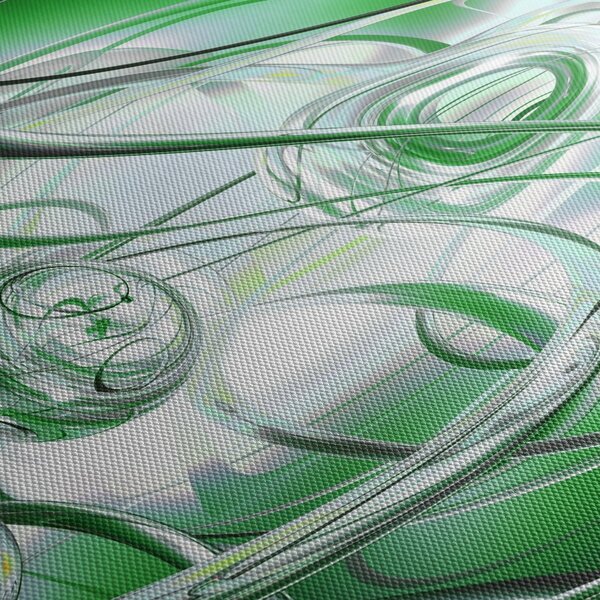 Zielony abstrakcyjny obraz (170x50 cm)