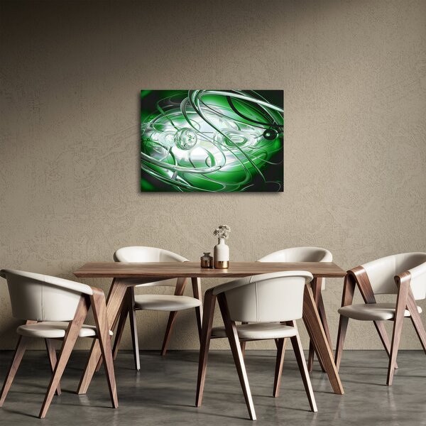 Zielony abstrakcyjny obraz (70x50 cm)