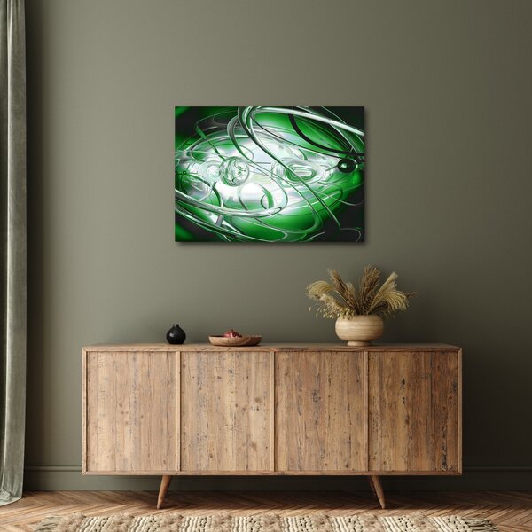 Zielony abstrakcyjny obraz (70x50 cm)