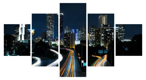 Obraz nocnej metropolii (125x70 cm)