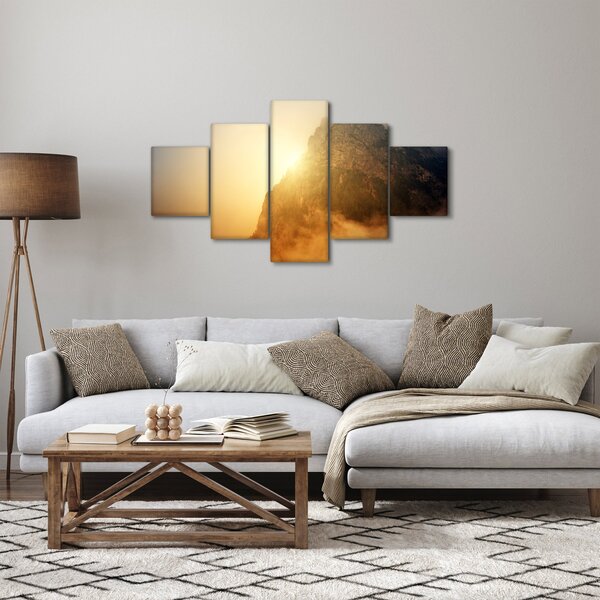 Obraz góry we mgle (125x70 cm)
