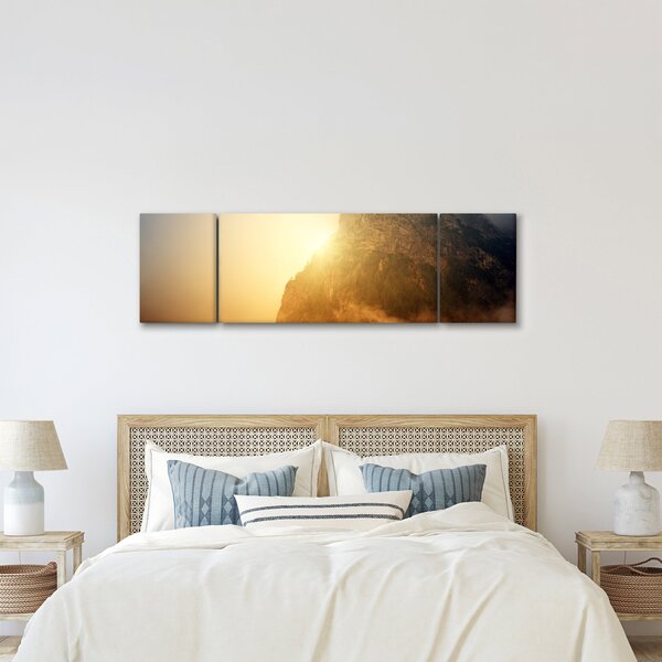 Obraz góry we mgle (170x50 cm)