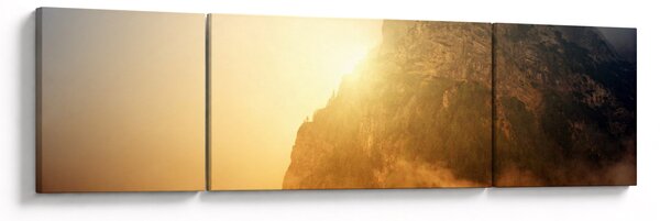 Obraz góry we mgle (170x50 cm)