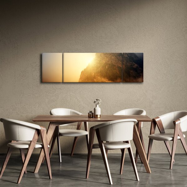 Obraz góry we mgle (170x50 cm)