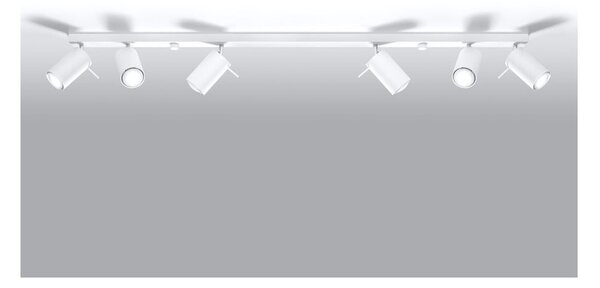 Biała lampa sufitowa Sollux Etna 6L