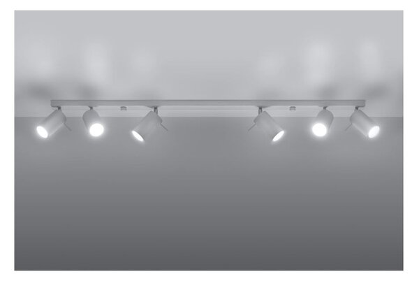 Biała lampa sufitowa Sollux Etna 6L