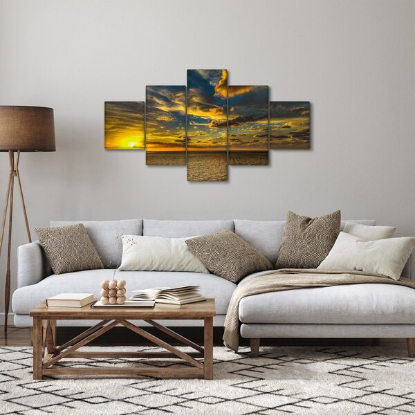 Zachód słońca nad morzem (125x70 cm)