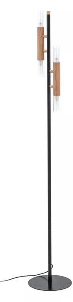 Lampa stojąca podłogowa skandynawska drewniane elementy 152 cm 2xG9 28W MADERA Zuma Line