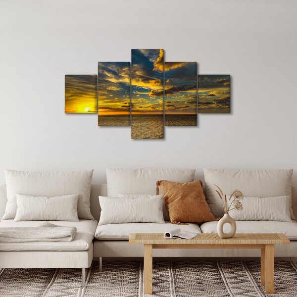 Zachód słońca nad morzem (125x70 cm)
