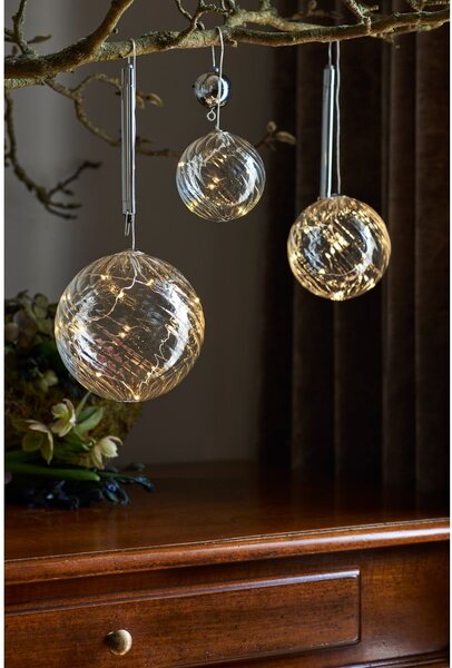 Dekoracja świetlna LED w kształcie bombki Sirius Wave Ball, ⌀ 10 cm