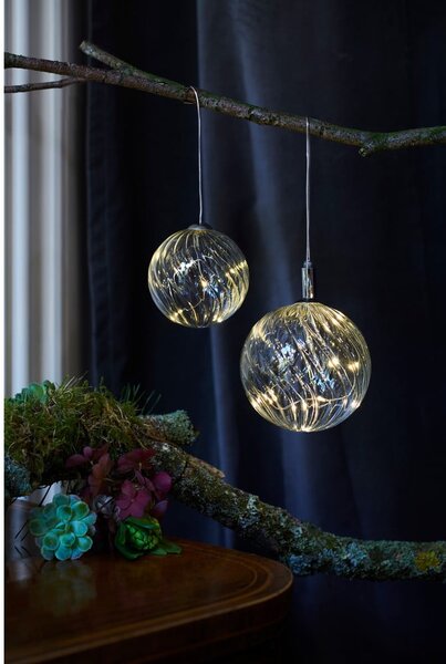 Dekoracja świetlna LED w kształcie bombki Sirius Wave Ball, ⌀ 10 cm