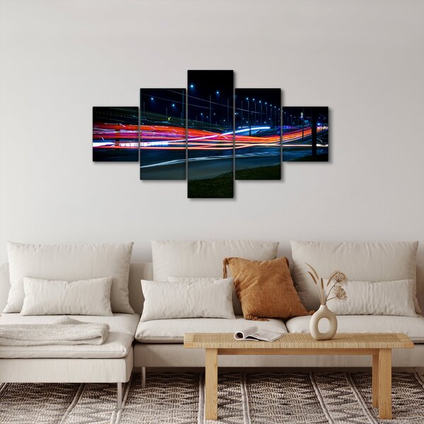 Obraz miasto nocą (125x70 cm)