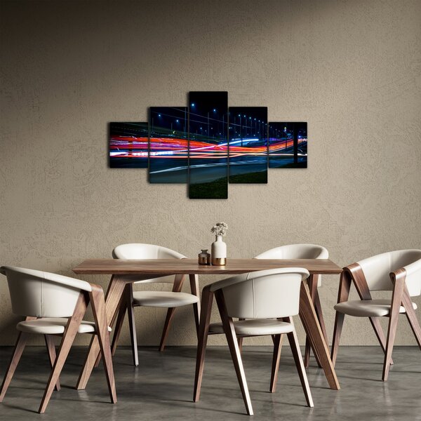 Obraz miasto nocą (125x70 cm)