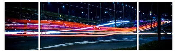 Obraz miasto nocą (170x50 cm)