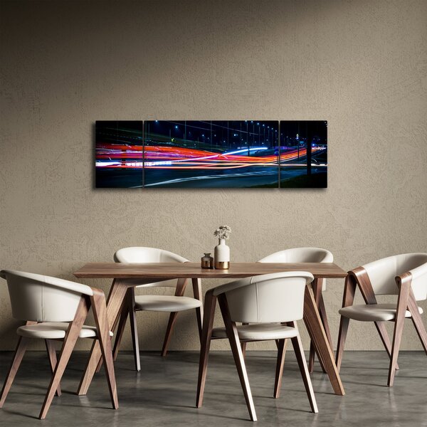Obraz miasto nocą (170x50 cm)