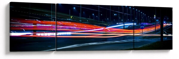 Obraz miasto nocą (170x50 cm)