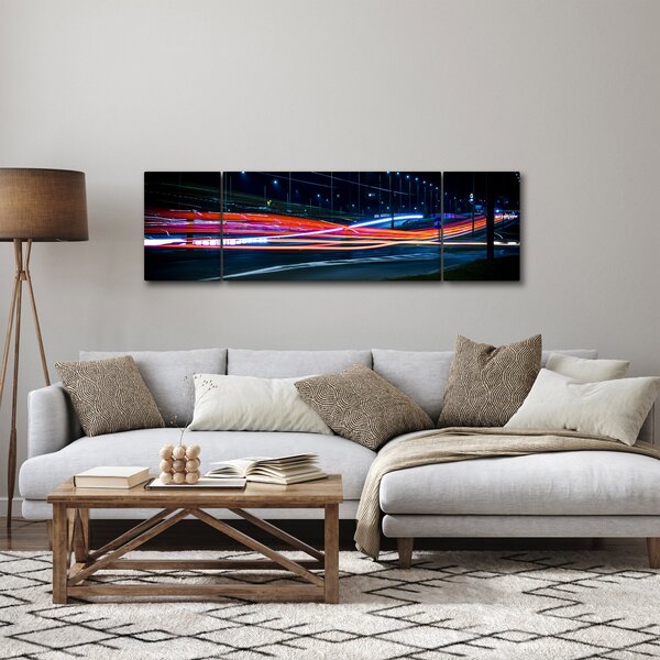 Obraz miasto nocą (170x50 cm)