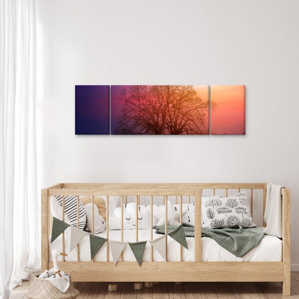 Obraz drzew we mgle (170x50 cm)