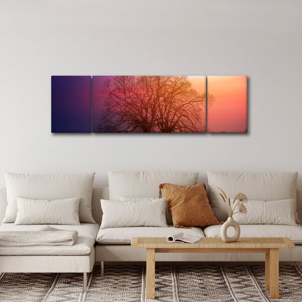 Obraz drzew we mgle (170x50 cm)