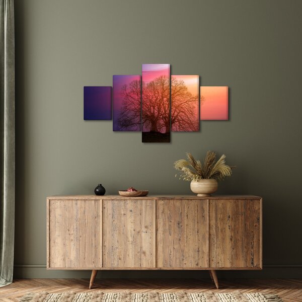 Obraz drzew we mgle (125x70 cm)