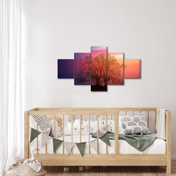 Obraz drzew we mgle (125x70 cm)
