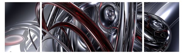 Obraz szarej abstrakcji (170x50 cm)