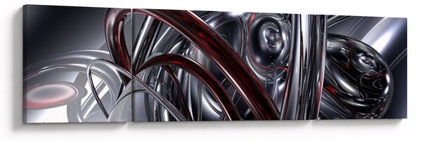 Obraz szarej abstrakcji (170x50 cm)