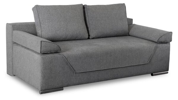 Sofa Kanapa RozkÅadana z FunkcjÄ Spania Wersalka Dwuosobowa Szara RENO