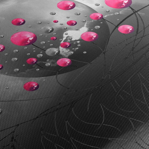 Obraz różowych abstrakcyjnych kul (170x50 cm)