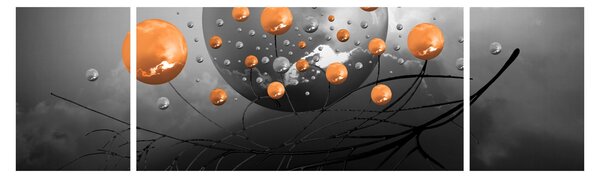 Obraz pomarańczowych kul (170x50 cm)