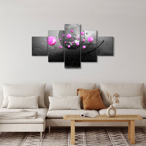 Obraz różowych kul (125x70 cm)