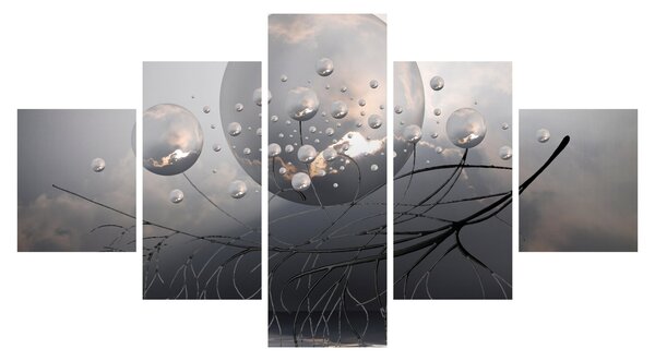 Obraz abstrakcyjnych kul (125x70 cm)