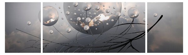 Obraz abstrakcyjnych kul (170x50 cm)