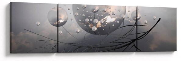 Obraz abstrakcyjnych kul (170x50 cm)