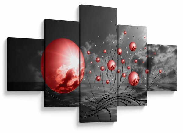 Obraz czerwonych kul (125x70 cm)