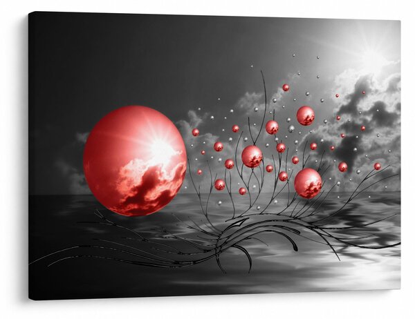 Obraz czerwonych kul (70x50 cm)
