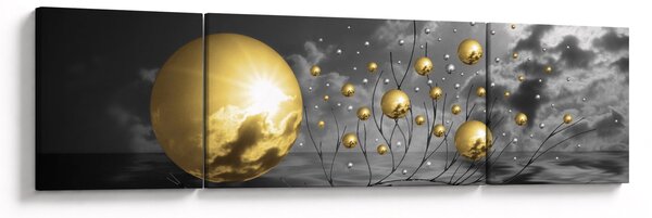 Obraz kul w kolorze ochry (170x50 cm)