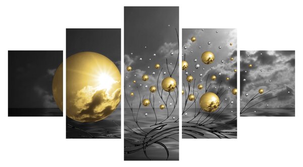 Obraz kul w kolorze ochry (125x70 cm)