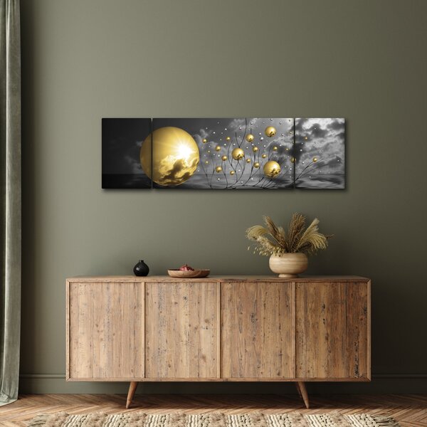 Obraz kul w kolorze ochry (170x50 cm)