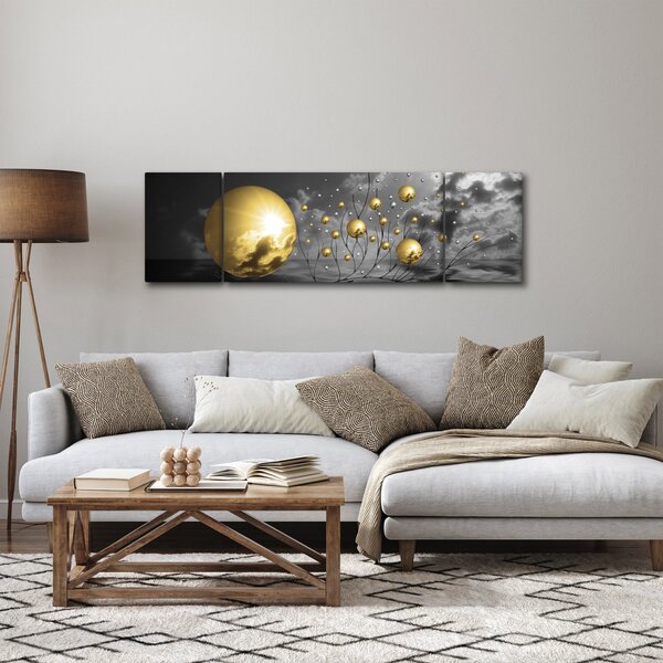 Obraz kul w kolorze ochry (170x50 cm)
