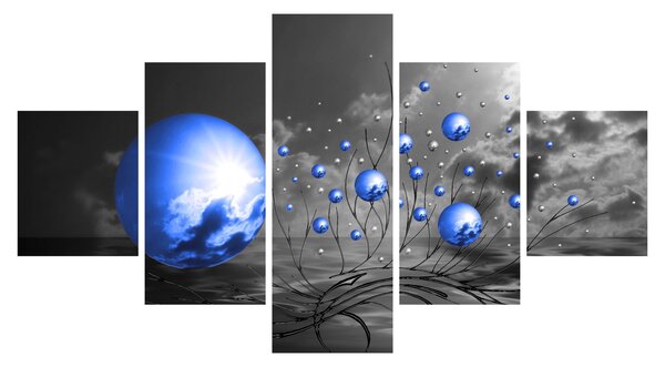 Obraz ciemnoniebieskich kul (125x70 cm)