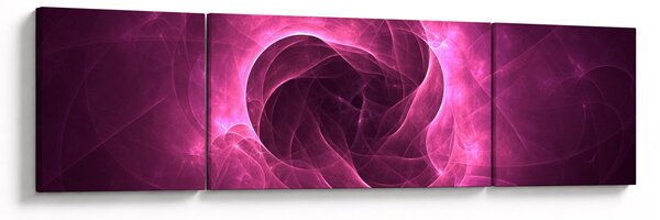 Obraz nowoczesnej różowej abstrakcji (170x50 cm)
