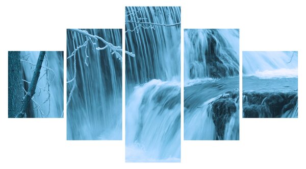 Obraz - lodowe wodospady (125x70 cm)
