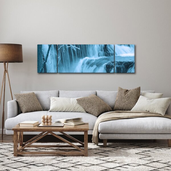 Obraz - lodowe wodospady (170x50 cm)