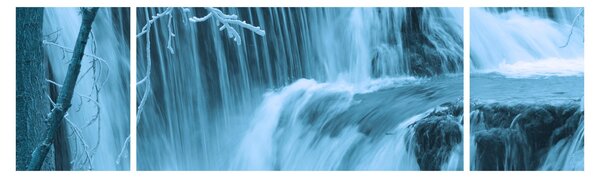 Obraz - lodowe wodospady (170x50 cm)