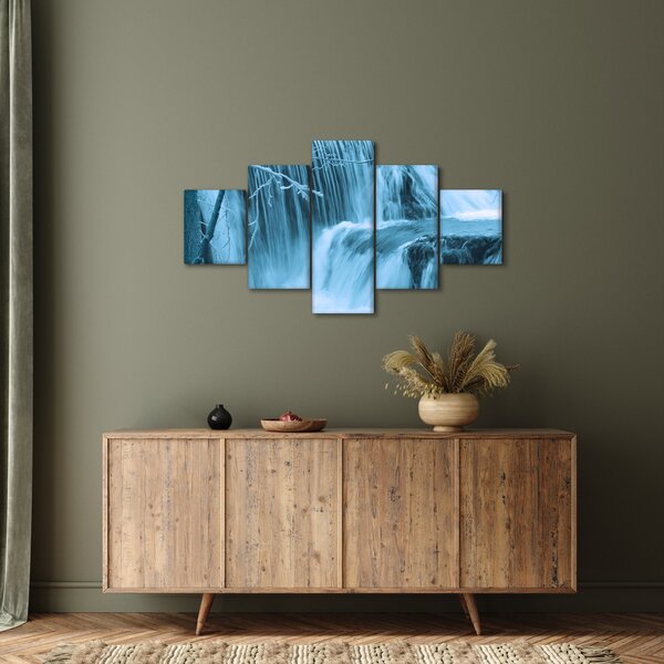 Obraz - lodowe wodospady (125x70 cm)