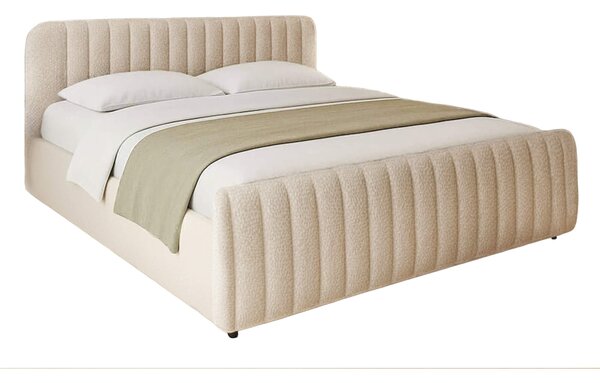 MebleMWM Łóżko tapicerowane z pojemnikiem SFG0160 | 180x200 | Boucle | Beż #3