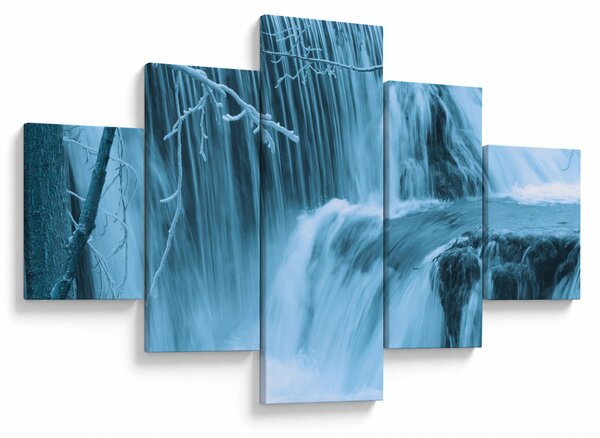 Obraz - lodowe wodospady (125x70 cm)